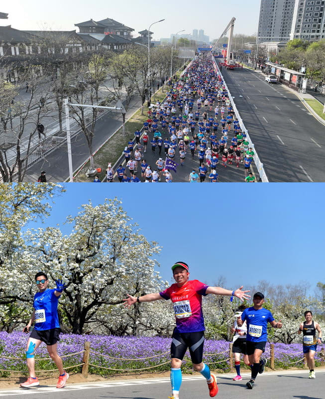 1万人以上のランナーが中国の「水とワインの町」宿遷のマラソンに参加