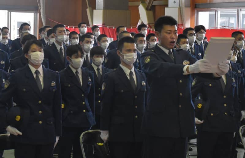 茨城県警察学校で入校式　150人が新たな一歩
