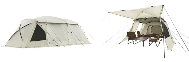 簡単設営でファミリーキャンプも安心　LOGOSのプレミアム大型テント