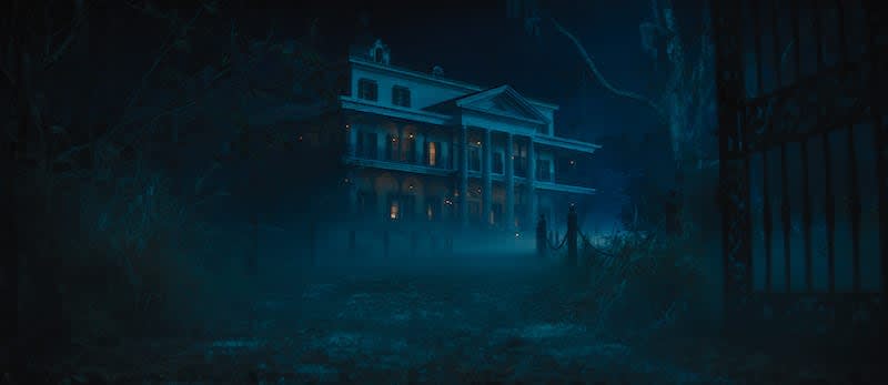 The director used to work part-time at Disneyland. What is the mystery of the "cursed mansion"? "Horn…
