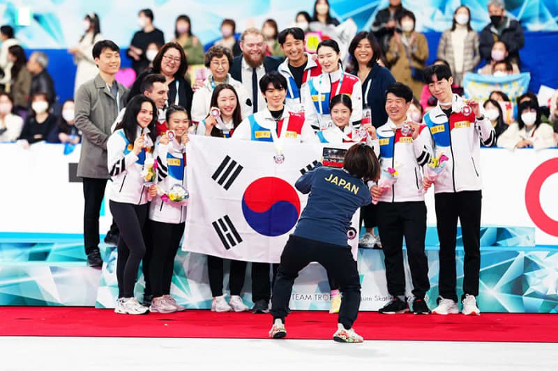 Kaori Sakamoto, who was entrusted with the cameraman for the Korean team.