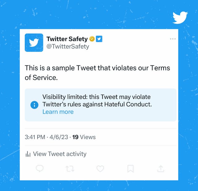 Twitter launches “visible shadowban”.Hate remarks are labeled, display restrictions, search exclusions/retrieves…
