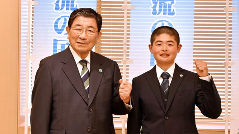 田口貫太騎手「1年目30勝以上したい」知事にJRA初勝利報告　一番の目標「日本ダービーV」