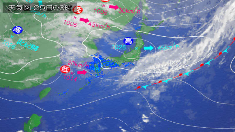 西から雨の範囲広がる