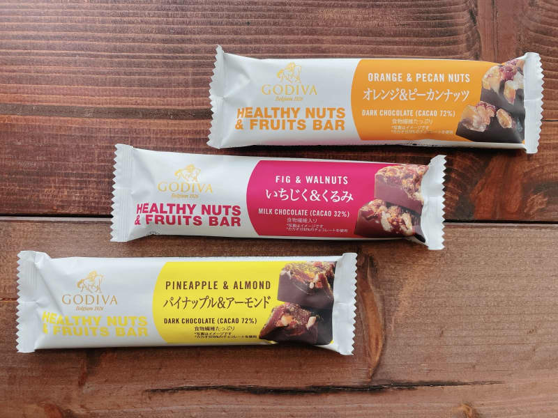 Godiva's slightly healthy and premium chocolate "Healthy Nut & Fruit Bar" #Om…