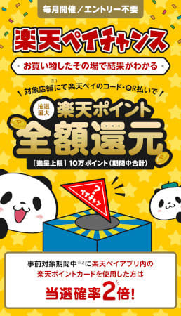 “Rakuten Pay Chance” to be won by lottery Target stores in May are Poplar, Yoshinoya, Hanamaru Udon, JINS, Yu…