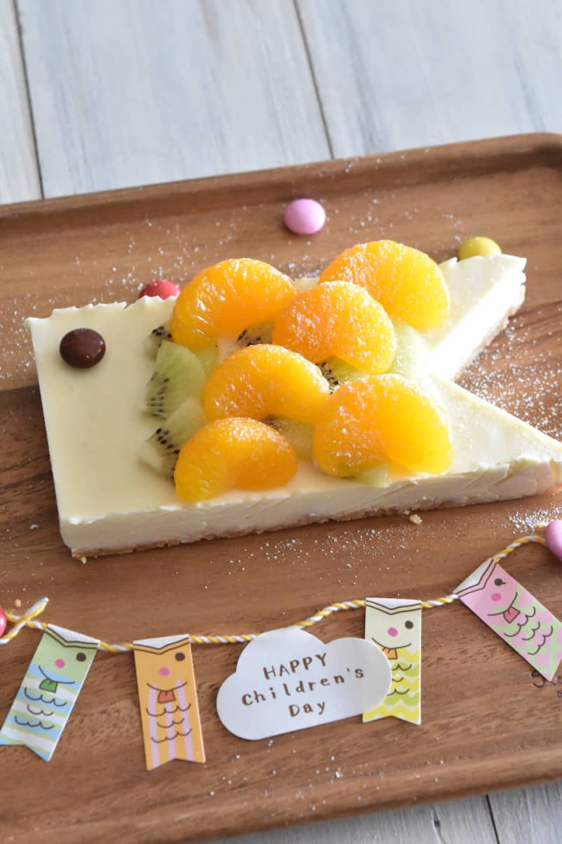 こどもの日のおやつにぴったり！「こいのぼりヨーグルトレアチーズケーキ」