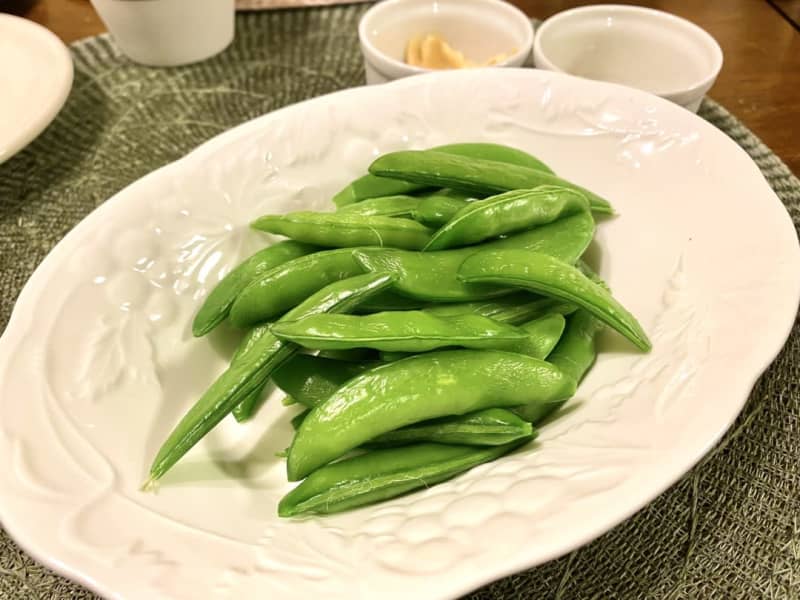 Enjoy spring every year.The happiness of being able to eat snap peas indefinitely #Omeza talk