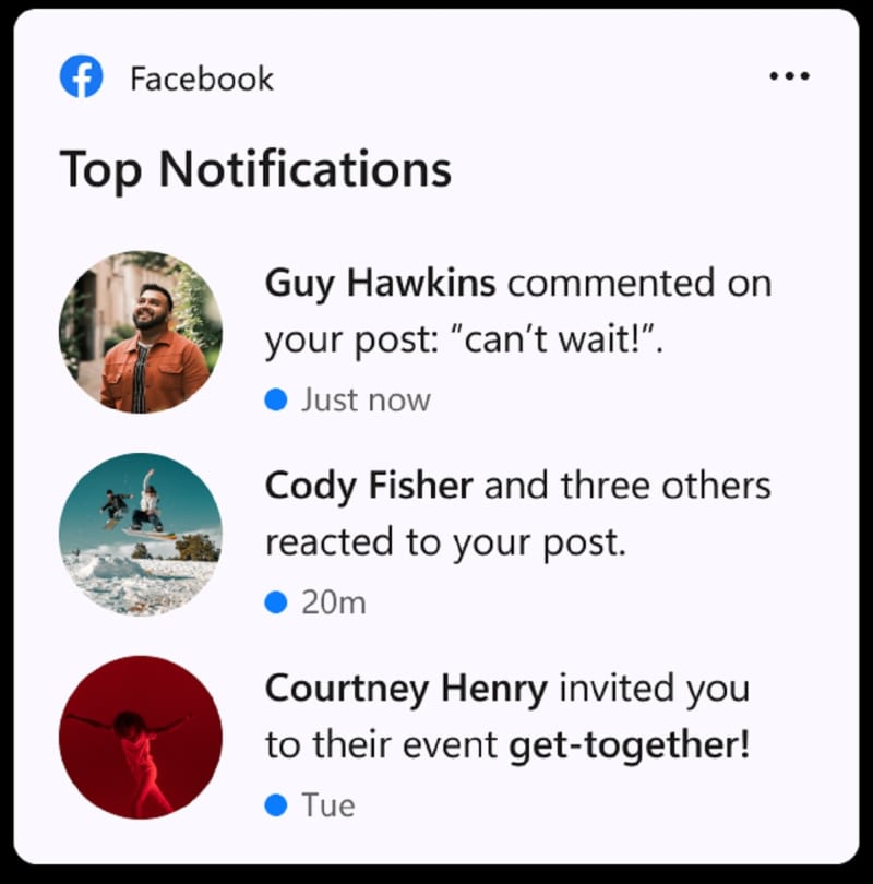 Windows 11 is getting a Facebook widget and oth…
