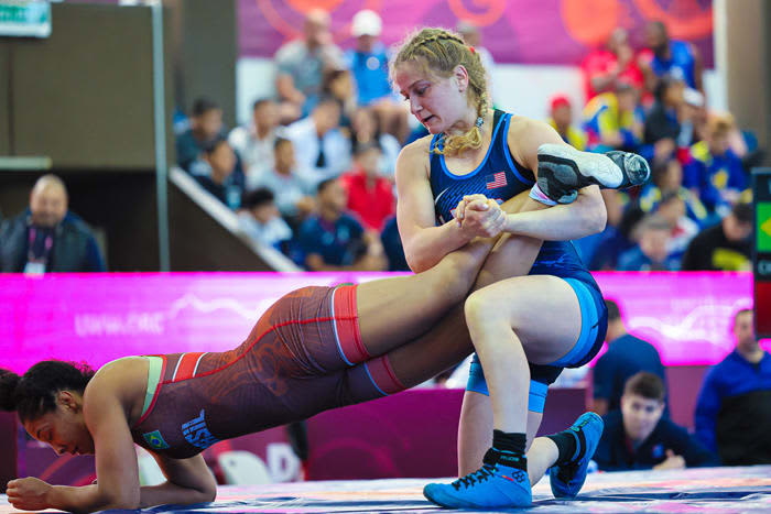 <Wrestling> World champion Amit Errol (USA) wins overwhelmingly in the 72kg class... 2023 Pan-American wrestler...