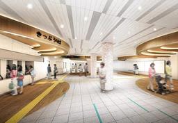 木彫デザインで神戸の地下鉄駅にぬくもりを、改札口には飾り天井も　新・板宿駅のイメージ決定