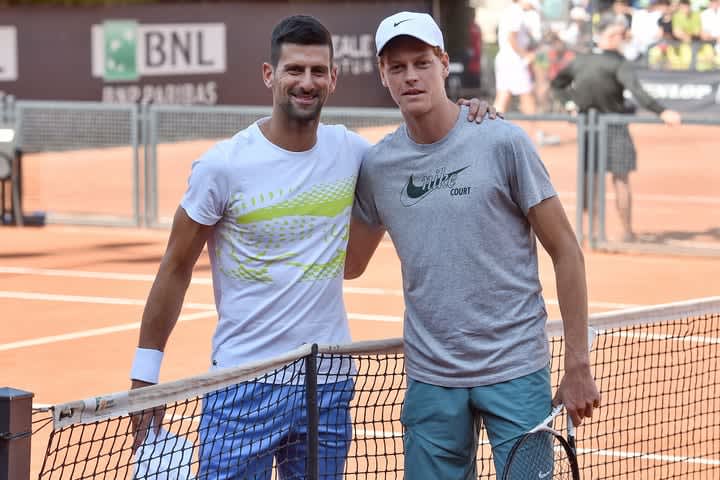 After recovering from injury, Djokovic returns to Italy.Entering the venue and practicing on-court <SM…