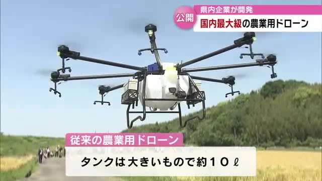 A company in Oita Prefecture develops Japan's largest agricultural drone Oita