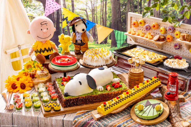 "Snoopy" Collaboration with Hilton Nagoya!Too cute sweets buffet held with the image of camping