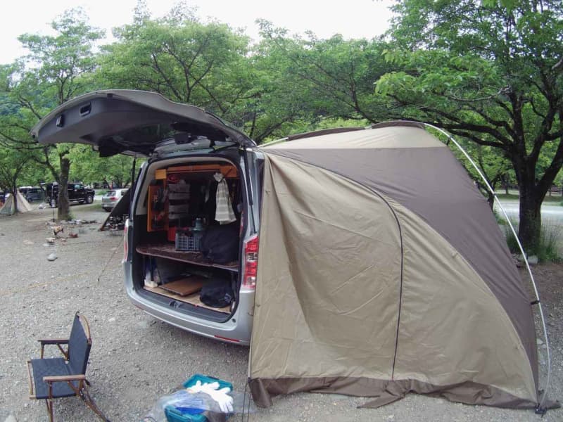 It was too comfortable to add a "car side shelter" to overnight stays in the car!Introduction of benefits and use cases