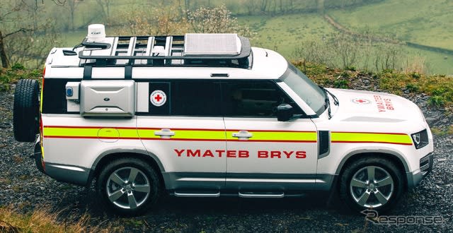 1台限りの『ディフェンダー130』、災害時に4G通信を可能に…英国赤十字社に配備へ