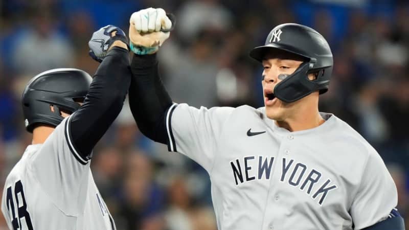 The Yankees have won four consecutive games with the Blue Jays, and the judge has scored six in the last six games