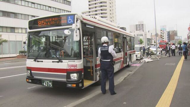 ⚡｜【速報】国道36号でバスと乗用車が接触　乗客らが軽傷の模様　付近では渋滞も　札幌・豊平区