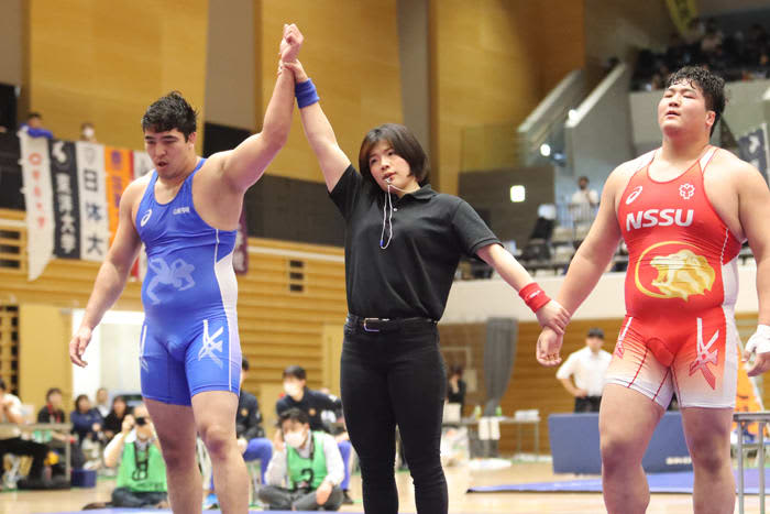 <Wrestling> [2023 East Japan Student League Match/Featured] This year will be the second year to sweep the heaviest class...