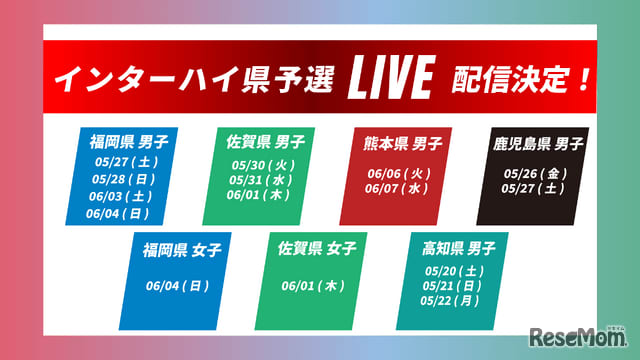 High school soccer inter-high, live distribution of preliminaries for each prefecture