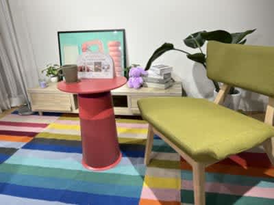 LG, an "air purifier" that becomes a side table and blends into the interior of the room