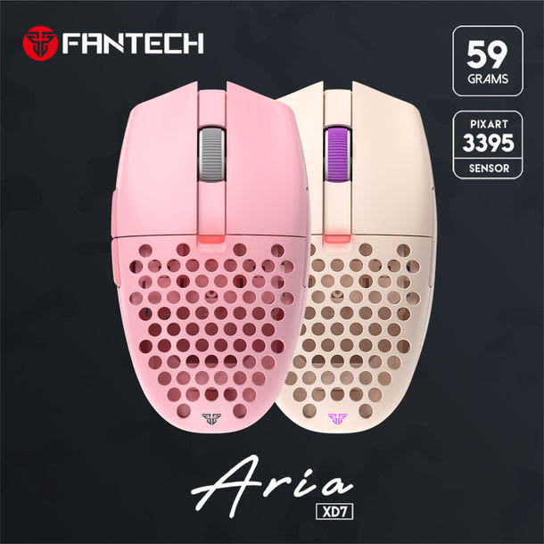 Lightweight wireless gaming mouse with an egg-shaped form Fantech “Aria XD7” new color on May 5nd…