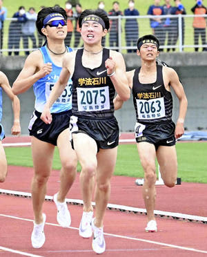 Men's 800 meters, Gakuishi and Masuko win the tournament's new V Fukushima prefecture high body athletics