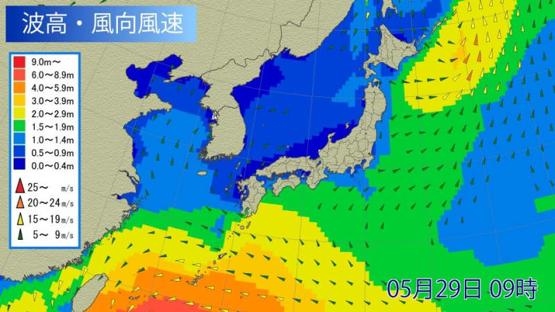 台風北上　沖縄は高波に警戒　北日本から広く雨に