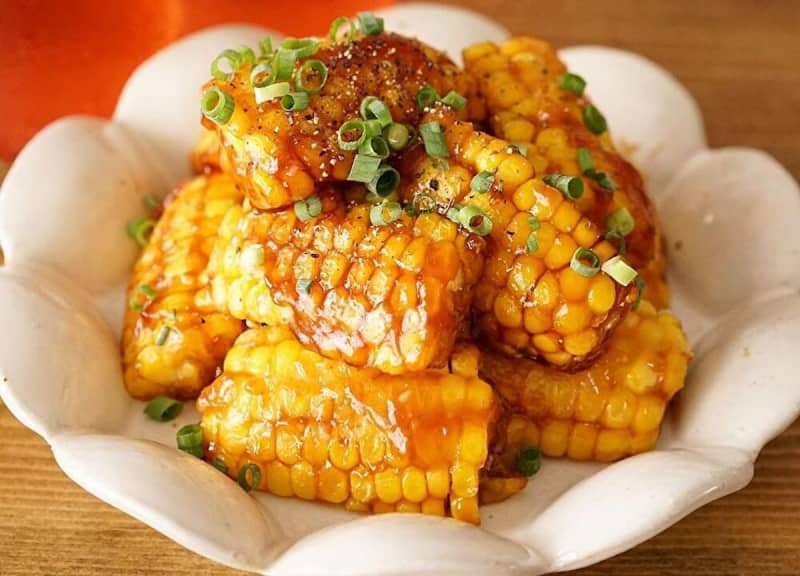 I can't stop eating!Deliciously browned "grilled corn"