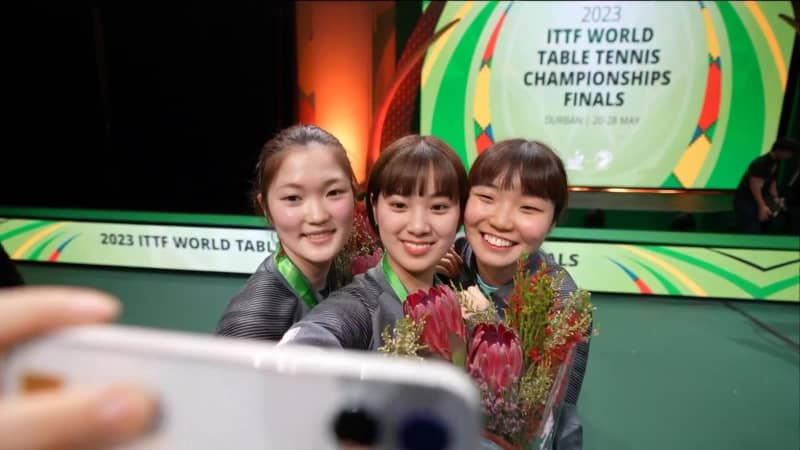 [Off-shot] W Miyu won a bronze medal in her first appearance!After the doubles award ceremony | World Table Tennis 2023 South Africa