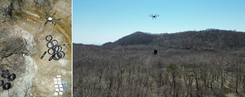 CREEK AND RIVER TRANSPORTS LARGE DRONES FOR CONSTRUCTION AT MITSUI METALS DEVELOPMENT