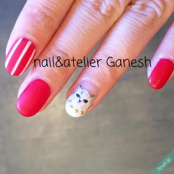 With a cat ♪ Cat nails for adult girls
