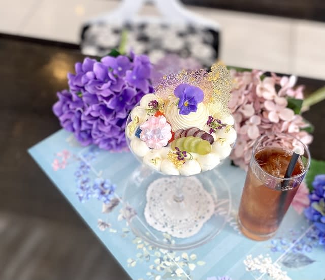 [Bright sweets] Hydrangea parfait and afternoon tea are too beautiful!real food report
