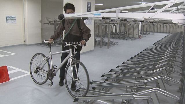743台の自転車収容　1回最大24時間で100円　サッポロモユク地下駐輪場が開業