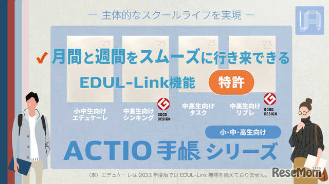"April 2023 ACTIO notebook" for elementary, middle and high school students EDUL Design