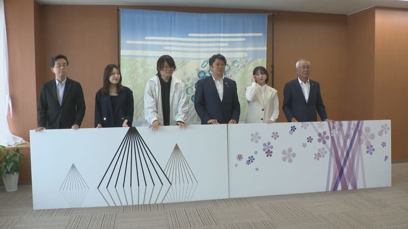 "Improving the image of the construction industry and harmonizing with the scenery" Designing a temporary enclosure for a construction site by a Kanazawa art student