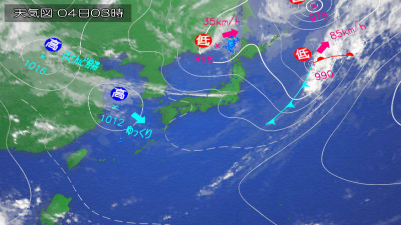 西～東日本は台風一過　北日本では雷雨の所も
