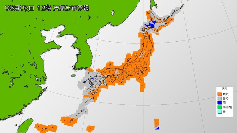 あす、北日本は不安定な天気 九州は夜から雨の所も