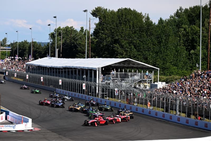 Formula E Season 9 Round 12 Portland, USA Envision Jaguar's Nick Ki...