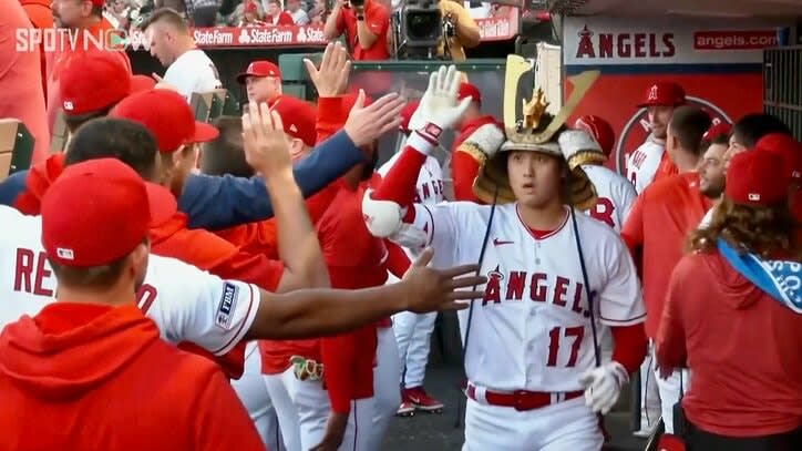 MLB on X: Shohei Ohtani. The Kabuto king. 👑