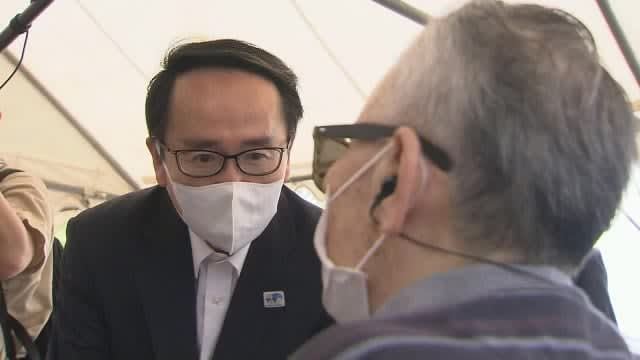 ``Work together with the country...'' Governor interacts with former patient of Oshima Seishoen for the first time in four years Determined to eliminate discrimination and prejudice [Kagawa]
