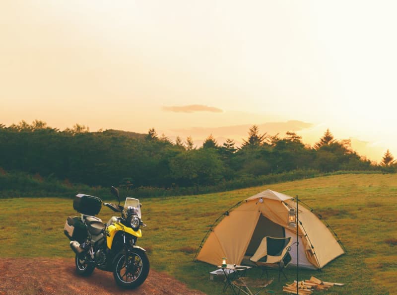Convenient for touring and camping!Case can be purchased at a great price by purchasing Suzuki “V-Strom250”
