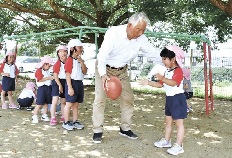 20 years of rugby for kindergarten children Akatsuki nursery school in Hokota, Ibaraki Guidance by former rugby manager