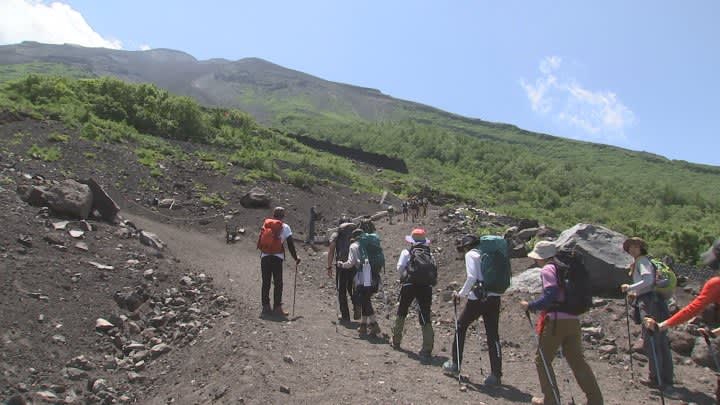 富士山　登山者4万人超　コロナ禍前より4割増加　7月1日～17日