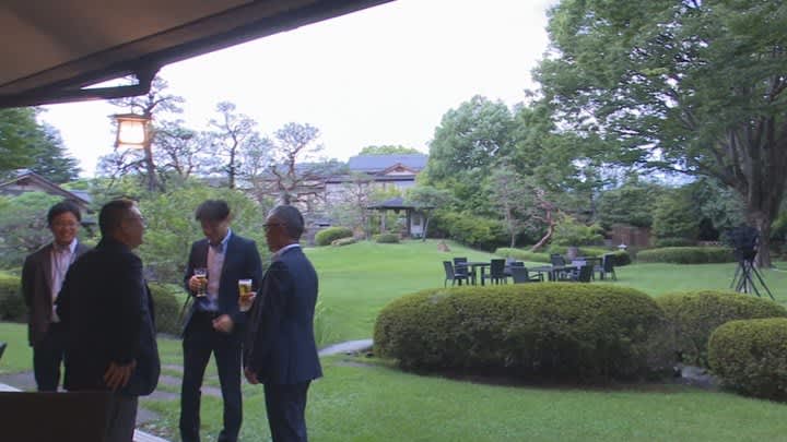 Opening of the Japanese garden Beer terrace opens Kofu/Joban Hotel