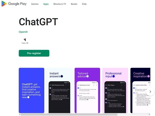 「Android」版「ChatGPT」アプリが間もなく公開　事前登録が可能
