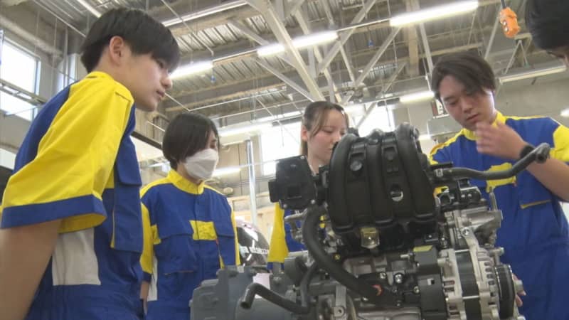 自動車整備の学習用に…自動車メーカーが〝エンジン１機〟を専門学校に寄贈　島根・松江市