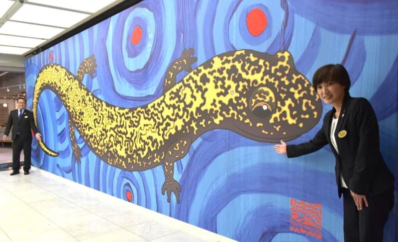 Huge maze art on the wall Hotel in Tsukuba, Ibaraki