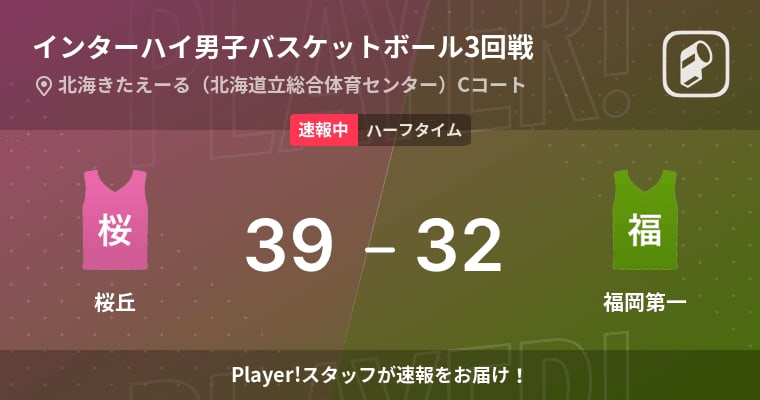 【インターハイ男子バスケットボール3回戦】桜丘vs福岡第一