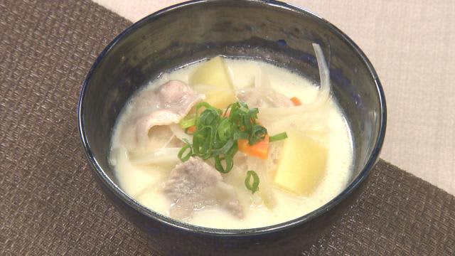“Milk pork soup”, “simmered mackerel in milk miso”, and “milk” for cooking Mikasa High School Project